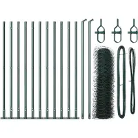 vidaXL Sechseckzaun mit Betonsockel 25 x 0,6 m PVC-beschichteter Stahl