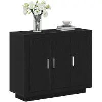 vidaXL Sideboard Schwarz Eichen-Optik 92 x 35 x 75 cm Holzwerkstoff
