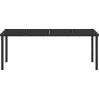 vidaXL Gartentisch Schwarz 200 x 80 x 73 cm Metall