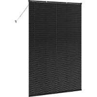 vidaXL Balkenjalousien Schwarz 220 x 140 cm Aluminium