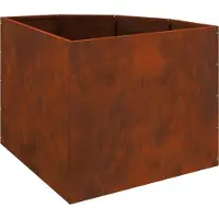 vidaXL Eckpflanzer Rostig 60 x 60 x 50 cm Wetterfeststahl