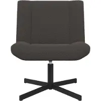 vidaXL Drehstuhl Dunkelgrau 63 x 75 x 76 cm Schafsleder