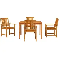 vidaXL Garten Essgruppe 5 stk. Braun Massivholz Akazie