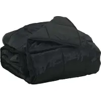 vidaXL Sommerdecke Schwarz 220 x 260 cm Satin und Mikrofaser