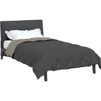 vidaXL Sommerdecke 220 x 155 cm Sommer 200 gsm Hellgrau und Anthrazit