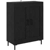 vidaXL Highboard Schwarz Eichen-Optik 69,5 x 34 x 180 cm Holzwerkstoff