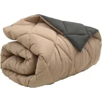 vidaXL Winterbettdecke 135 x 200 cm 450 g/m² Anthrazit und Taupe