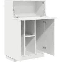 vidaXL Schreibtisch mit Tür Weiß 71.5 x 31.5 x 106.5 cm Holzwerkstoff