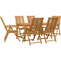 vidaXL Garten Essgruppe 7 Stk. Braun Massivholz Akazie