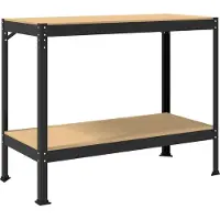 vidaXL Werkbank Schwarz 115 x 55 x 91 cm Sperrholz und Metall