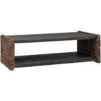 vidaXL Couchtisch Natur 110 x 55 x 35 cm Massives Mahagoni Holz