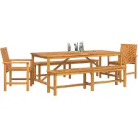 vidaXL Garten Essgruppe 5 Stk. Braun Massivholz Akazie