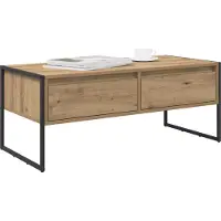 vidaXL Couchtisch Kunsthandwerk Eiche 100 x 46 x 40 cm Holzwerkstoff