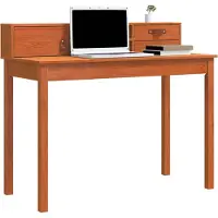 vidaXL Schreibtisch Wachsbraun 110 x 50 x 93 cm Massives Kiefernholz