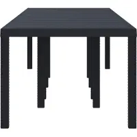 vidaXL Gartentisch Anthrazit 300 x 100 x 73 cm Poly-Rattan