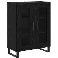 vidaXL Highboard 2 Stk. Schwarz Eichen-Optik 69,5 x 34 x 180 cm