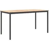vidaXL Bartisch 200 x 100 x 105 cm Massives Kiefernholz Natur