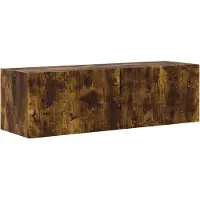 vidaXL TV-Wandschrank 2 pcs Geräucherte Eiche 98 x 31 x 29,5 cm
