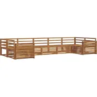 vidaXL Outdoor-Sofagarnitur 7 Stk. Natur Massivholz Akazie