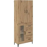 vidaXL Highboard Artisan-Eiche 69,5 x 34 x 180 cm Holzwerkstoff