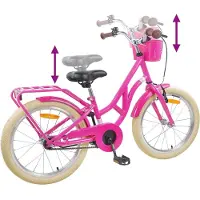 vidaXL Kinderfahrrad 20 Zoll für 6-11 Jahre alt Dunkelrosa
