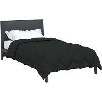 vidaXL Winterbettdecke 135 x 200 cm 450 g/m² Schwarz