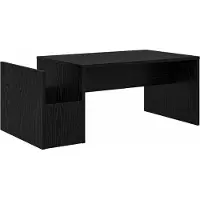 vidaXL Couchtisch Schwarz Eichen-Optik 90 x 45 x 35 cm Holzwerkstoff