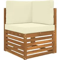 vidaXL Outdoor-Sofagarnitur 5 stk. Natur und Creme
