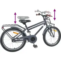 vidaXL Kinderfahrrad 20 Zoll für 6-11 Jahre alt Dunkelgrau
