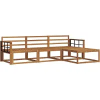 vidaXL Outdoor-Sofagarnitur 4 pcs Natur Massivholz Akazie