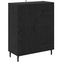 vidaXL Highboard 2 Stk. Schwarz Eichen-Optik 69,5 x 34 x 180 cm
