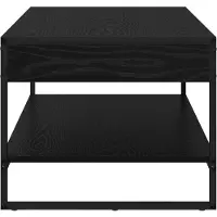 vidaXL Couchtisch Schwarz Eichen-Optik 80 x 50 x 40 cm Holzwerkstoff