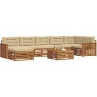 vidaXL Outdoor-Sofagarnitur 8 stk. Natur und Beige