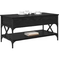 vidaXL Couchtisch Schwarz Eichen-Optik 100 x 50 x 50 cm Holzwerkstoff