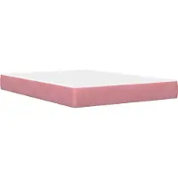vidaXL Bettgestell mit Matratze mit Kopfteil Rosa 120 x 200 cm Samt