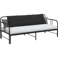 vidaXL Rückenkissen Schwarz 180 x 50 cm Cordstoff