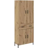 vidaXL Highboard Artisan-Eiche 69,5 x 34 x 180 cm Holzwerkstoff