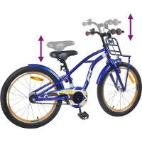vidaXL Kinderfahrrad 22 Zoll für 7-12 Jahre alt Dunkelblau