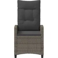 vidaXL Verstellbarer Gartenstuhl Grau und Dunkelgrau 56 x 60 x 112 cm