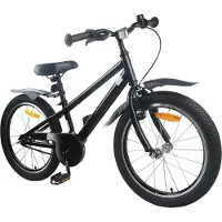 vidaXL Kinderfahrrad 20 Zoll für 6-11 Jahre alt Schwarz
