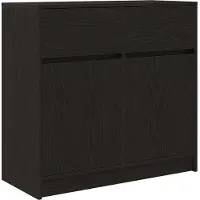 vidaXL Sideboard mit Schublade Schwarz Eichen-Optik 80x34x76 cm