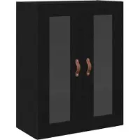 vidaXL Wandschrank Schwarz Eichen-Optik 69,5 x 34 x 90 cm