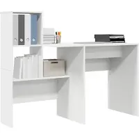 vidaXL Schreibtisch Weiß Holzwerkstoff 131,5 x 50 x 106,5 cm