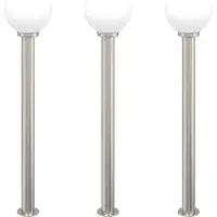 vidaXL Pollerleuchten 3 Stk. 120 cm Edelstahl IP44