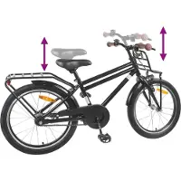 vidaXL Kinderfahrrad 22 Zoll für 7-12 Jahre alt Schwarz