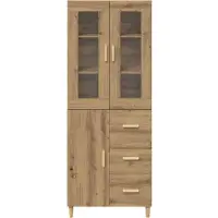 vidaXL Highboard Artisan-Eiche 34,5 x 34 x 180 cm Holzwerkstoff