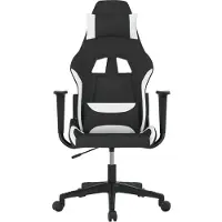 vidaXL Gaming-Stuhl Schwarz und Weiß Stoff
