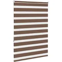 vidaXL Doppelrollo Braun 110x150 cm Stoffbreite 105,9 cm Polyester