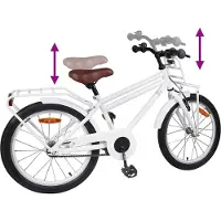 vidaXL Kinderfahrrad 22 Zoll für 7-12 Jahre alt Weiß