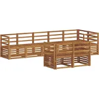 vidaXL Outdoor-Sofagarnitur 8 Stk. Natur Polyester